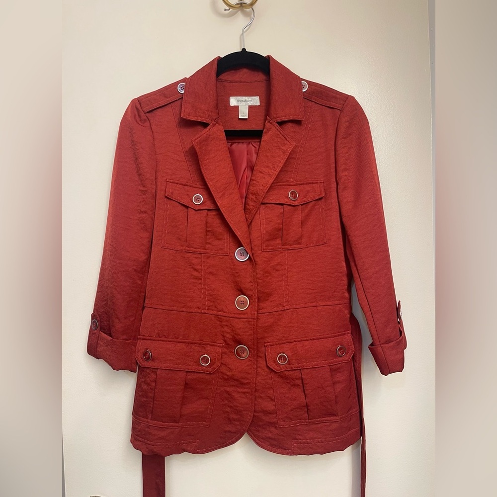 Dressbarn Rust Lightweight Utility Jacket - Picture 2 of 6